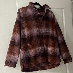 Madewell Women's Pink Plaid Jacket
